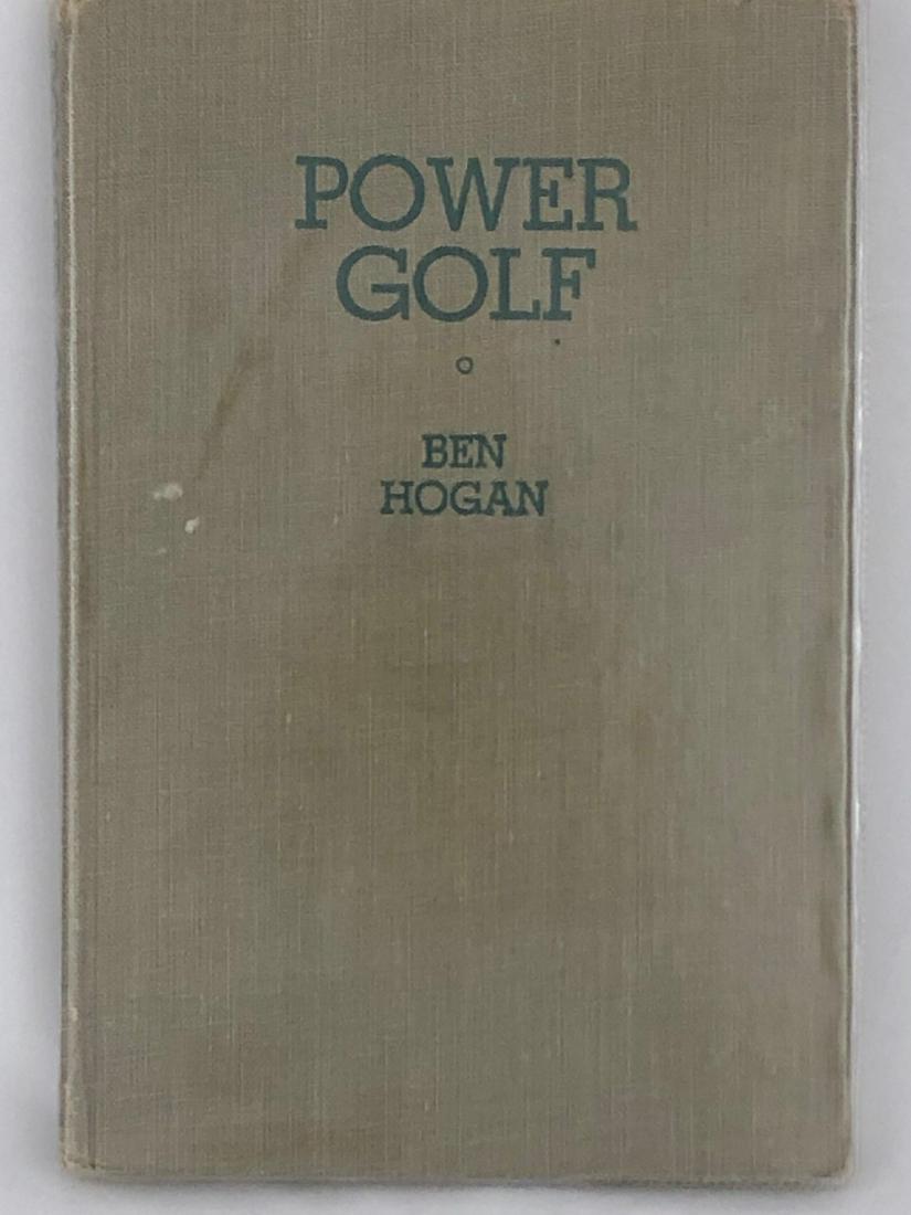 Power Golf by Ben Hogan 1948 1st Edition: Power Golf by Ben Hogan. 1948 First Edition Fifth Printing. No dust jacket. "Book owned by Dr. Kennard" Written on front inside cover. Back cover written: 7-'49, $3.00. Publisher: Barnes, NY. Two slig