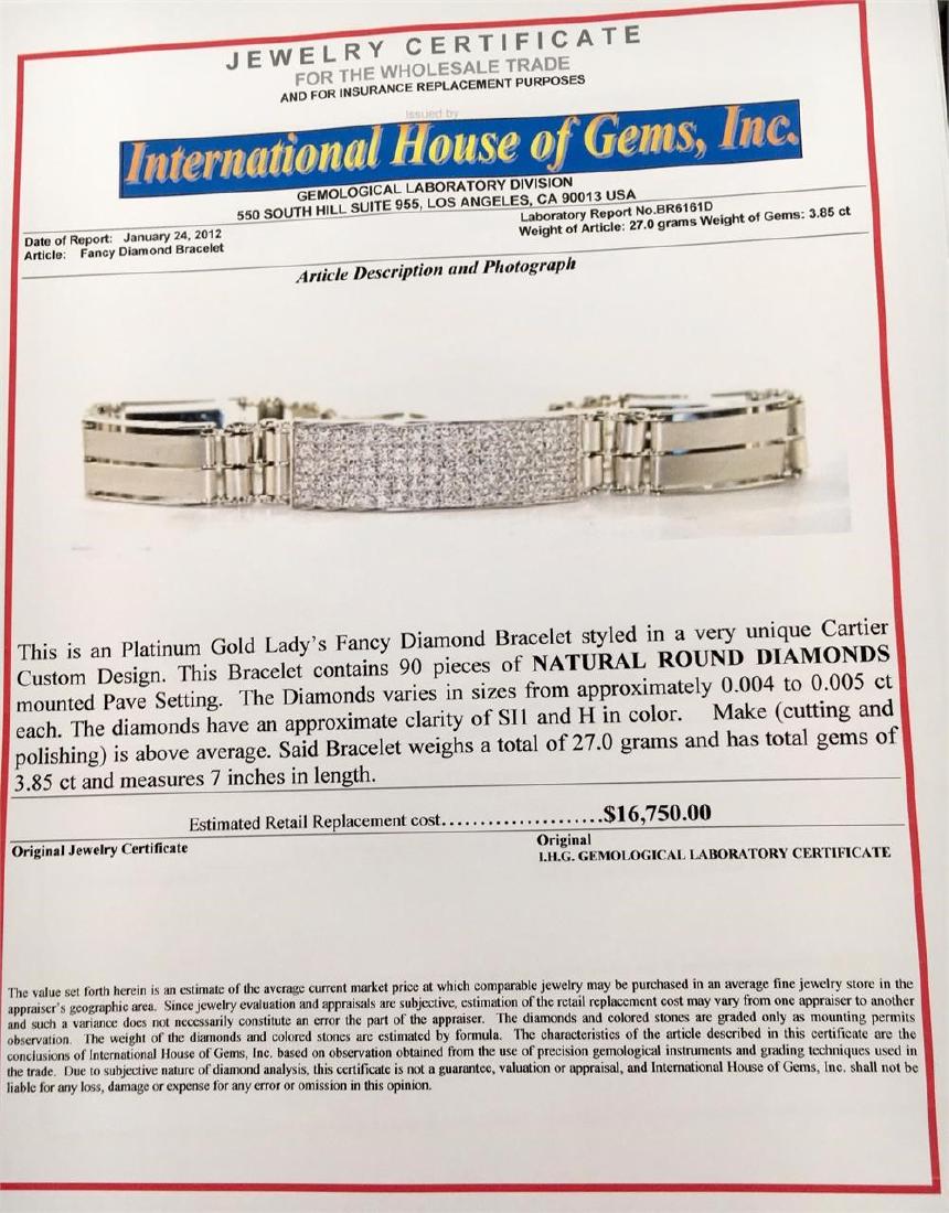 Ladies Platinum Diamond Bracelet - 2