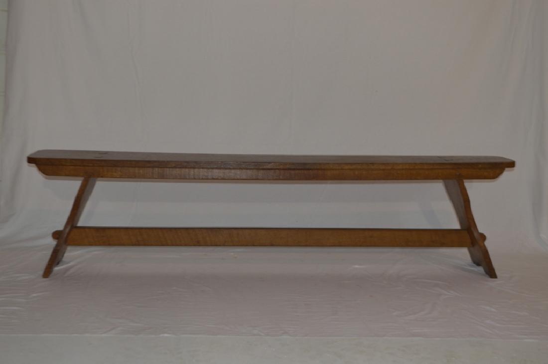 Antique American Oak Bench (1 of 4)