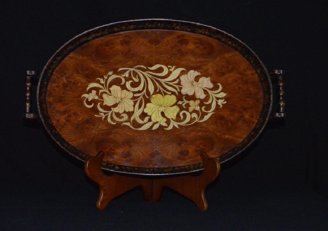 Serving Tray Kingwood Inlaid Surface (1 of 3)