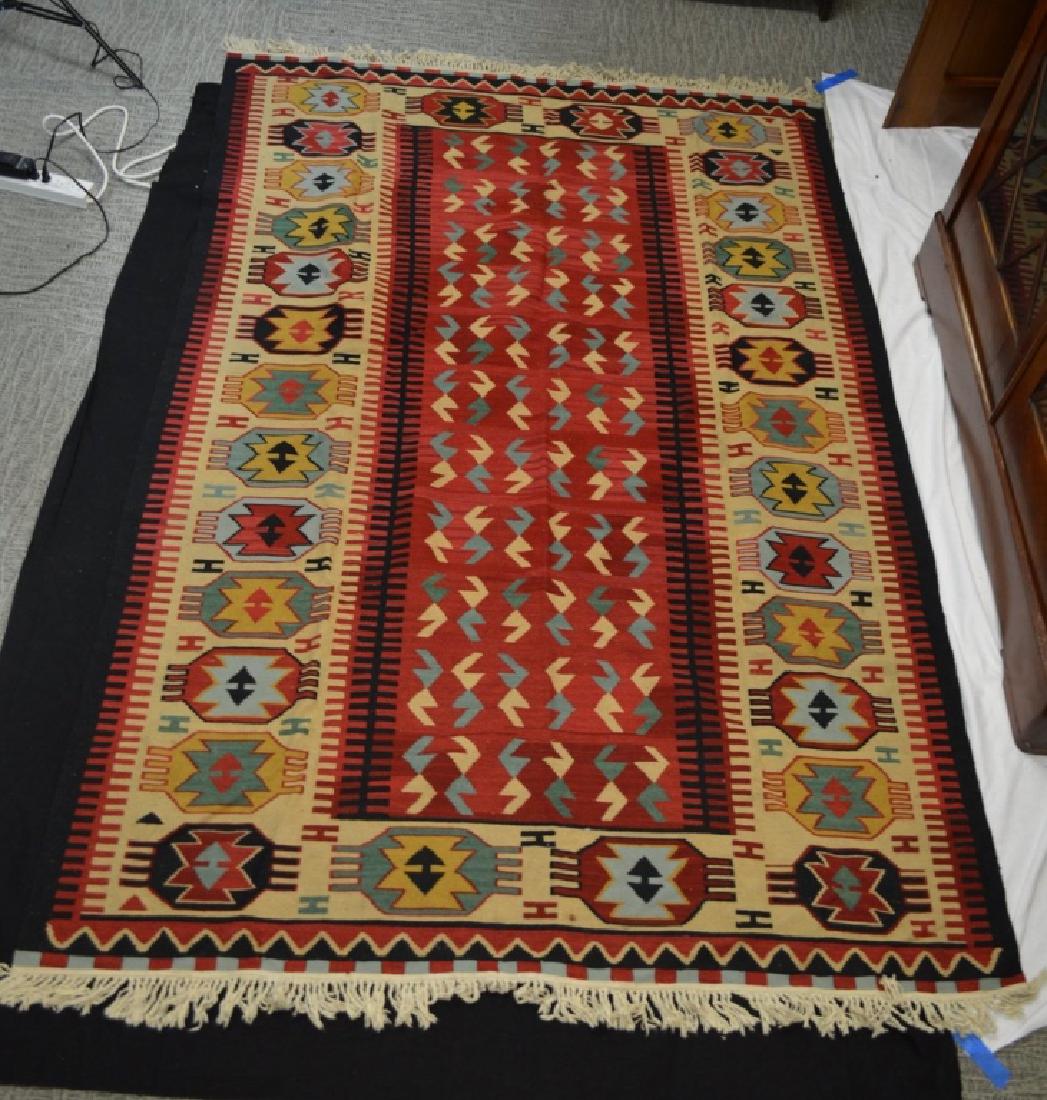 Indian Flat Weave Kilim Rug - 5' 4" x 8' 6" (1 of 7)