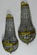 Pair of Louis XVI Style Crystal Two Light Sconces