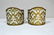 Four Fortuny Gold Delphino Pattern Sconce Shades