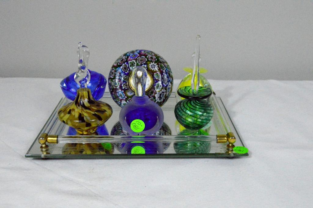 Collection of Perfume Bottles and a Clock (1 of 11)