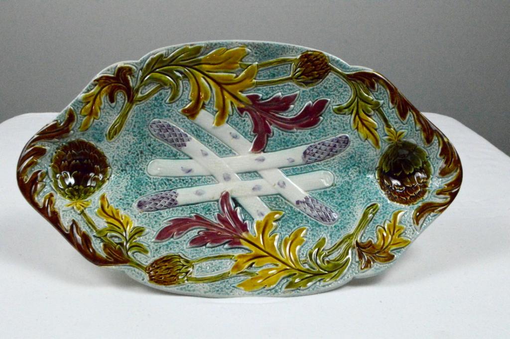 Majolica Asparagus and Artichoke Serving Platter (1 of 4)