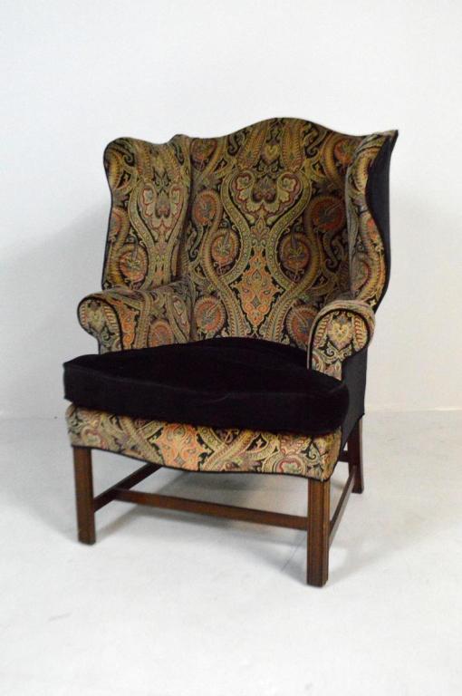 George III Style Mahogany Wingback Chair (1 of 6)