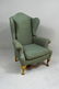 Queen Anne Style Wingback Armchair