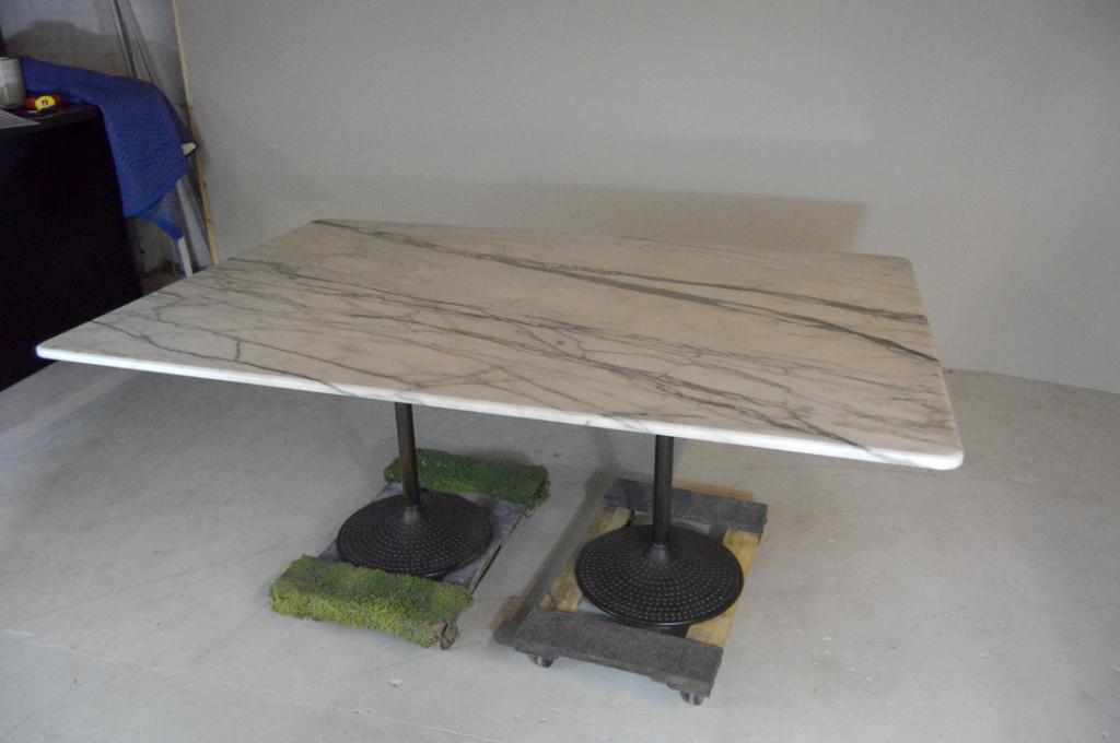 ICF White Carrara Marble Dining Table (1 of 8)