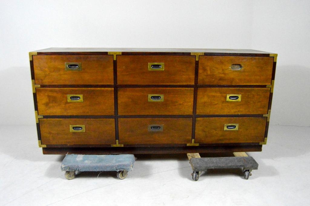 Lane Walnut  "Campaign Style" Chest of Drawers (1 of 7)