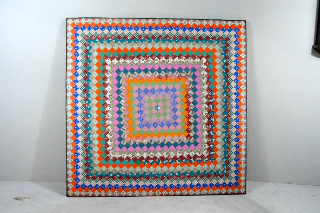 Vintage Patchwork Quilt in Frame (1 of 5)