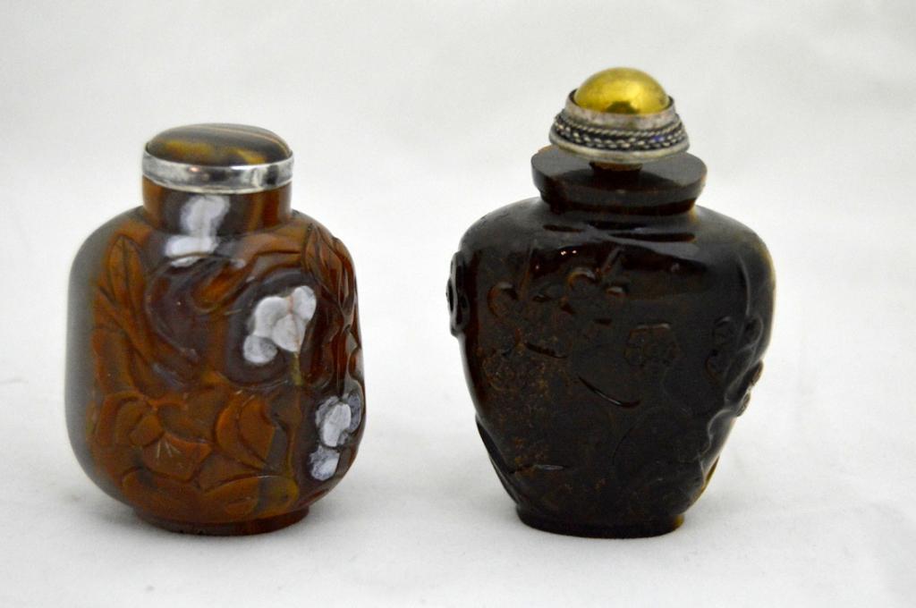 Two Tiger Eye Chinese Snuff Bottles (1 of 10)