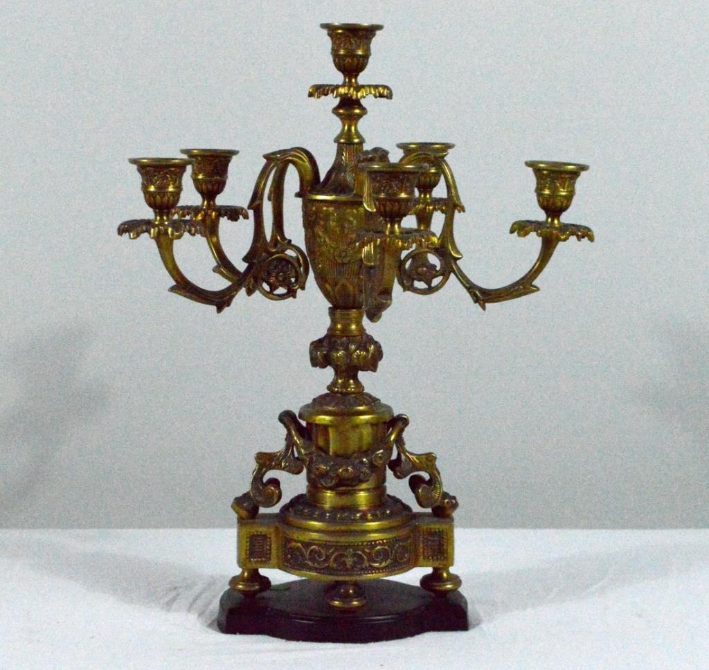 Brass Six Light Candelabra (1 of 4)