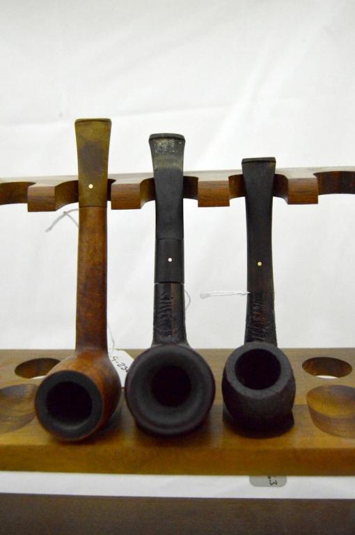 Three Dunhill Pipes: The longest is 6 in.