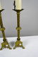 Pair of Faux Candlestick Brass Lamps - 2