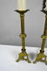 Pair of Faux Candlestick Brass Lamps - 3