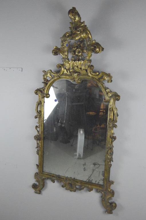 18th C. Rococo Giltwood Mirror (1 of 10)