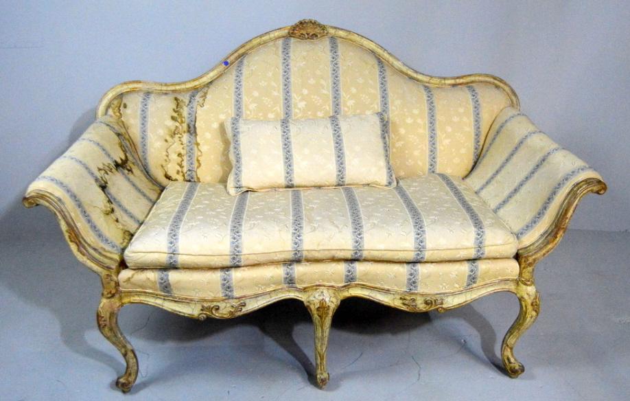 Louis XV Style Painted Settee by Southwood (1 of 11)