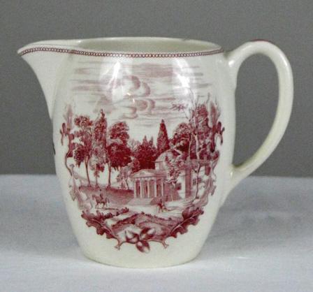 Johnson Bros. Red Transfer Ware Pitcher (1 of 3)