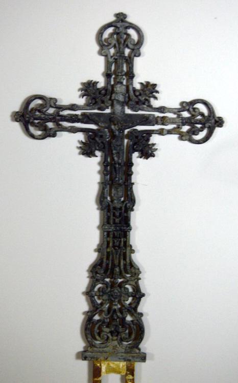 Antique French Wrought Iron Crucifix (1 of 5)