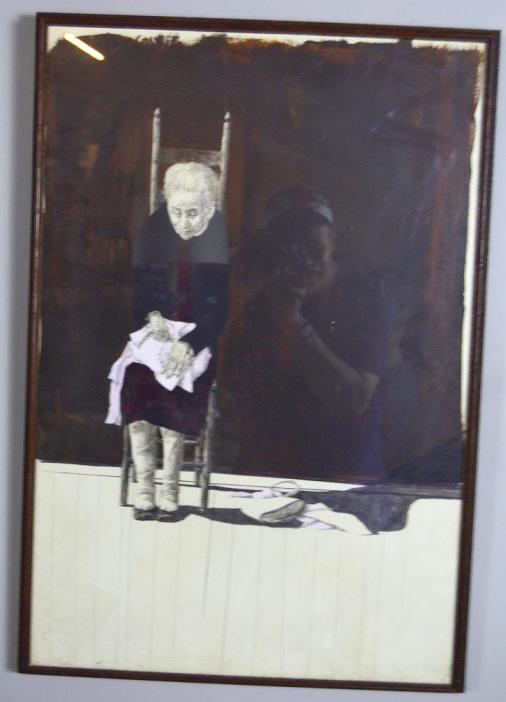 Untitled ( Old Woman Cross Stitching ) (1 of 3)
