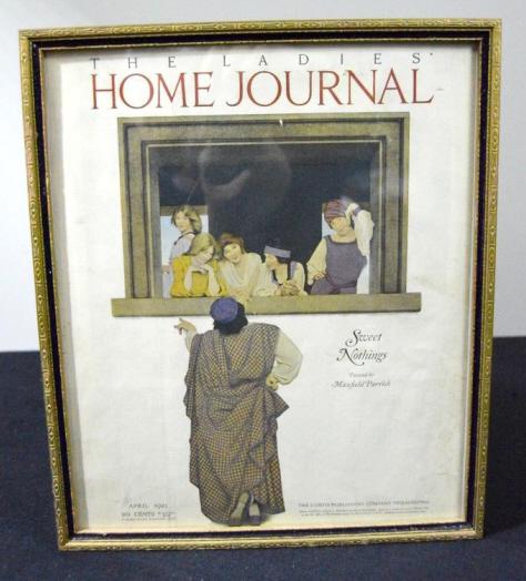 Maxfield Parrish (1870-1966), Sweet Nothings: Cover of The Ladies Home Journal, April 1921. Frame: 14 x 12 in. 12.75 10.75