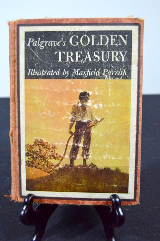 Palgrave's Golden Treasury, 1941: With Illustrations by Maxfield Parrish. With loose binding and scuffed cover.