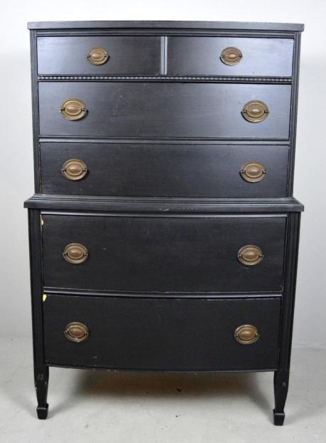 George III Style Bowfront Chest on Chest (1 of 4)