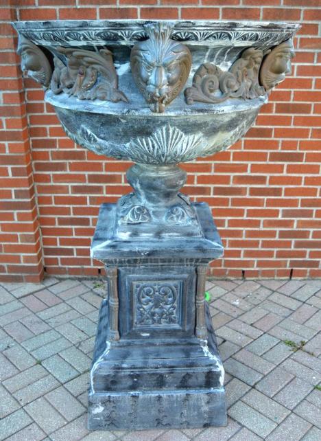 Large Cast Metal Urn Form Garden Planter #1 (1 of 5)
