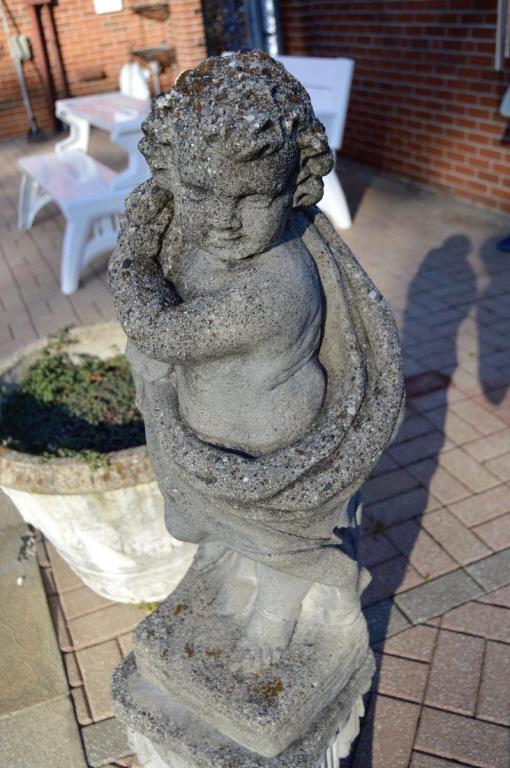 Cherub Holding Robe Garden Statue #2 (1 of 6)