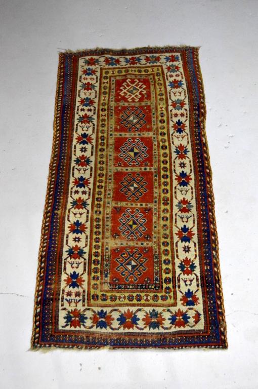 Hand-Knotted Kazak Lambalo Wool Runner (1 of 8)