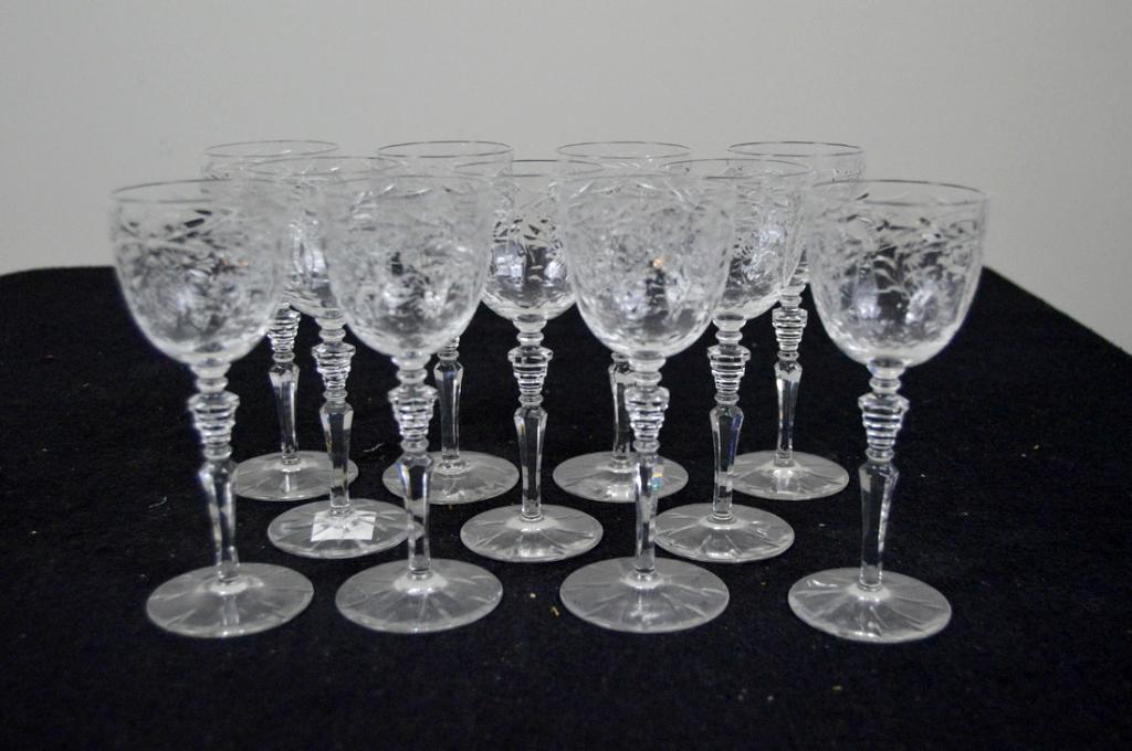Eleven Dessert Wine Glasses: each 6.5 in. tall