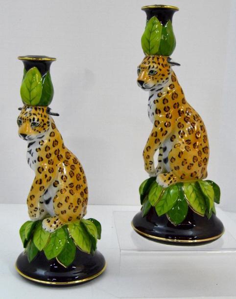 Lynn Chase "Jaguar Jungle" Candlesticks (1 of 5)