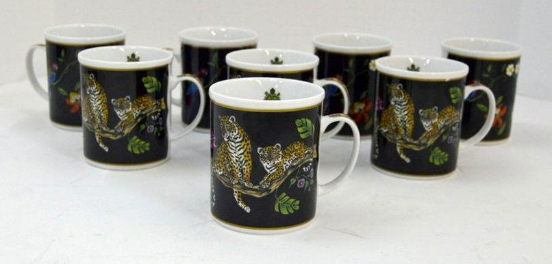Eight Lynn Chase "Jaguar Jungle" Coffee Mugs (1 of 7)