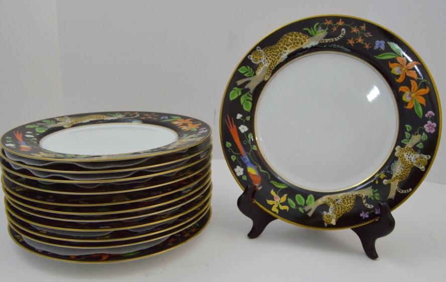 Twelve Lynn Chase "Jaguar Jungle" Dinner Plates (1 of 5)