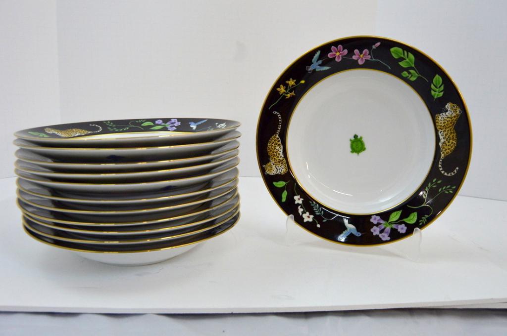 Twelve Lynn Chase "Jaguar Jungle" Soup Bowls (1 of 5)