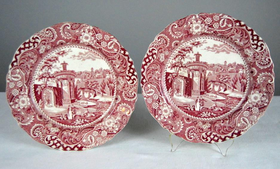 Pair of W.R. Midwinter Transferware Plates (1 of 6)