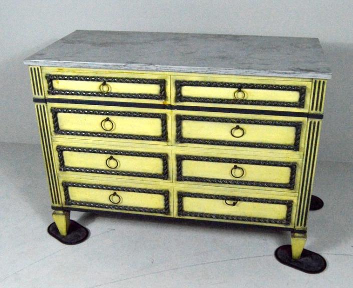 Neoclassical Style Polychrome Chest Of Drawers (1 of 6)
