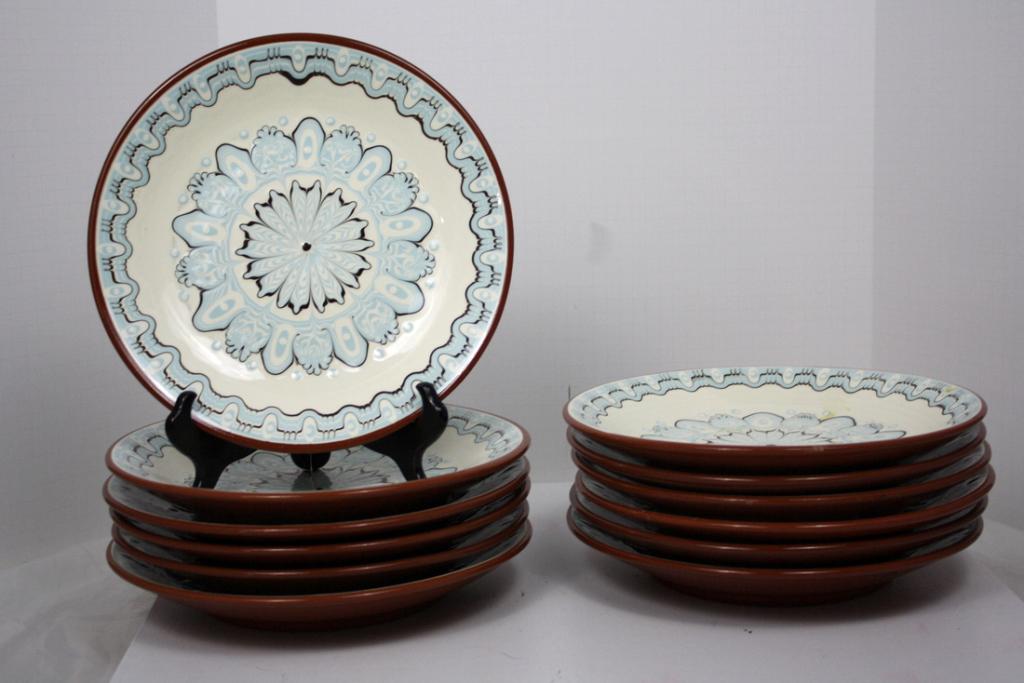 Twelve Handmade Bulgarian Ceramic Plates (1 of 4)