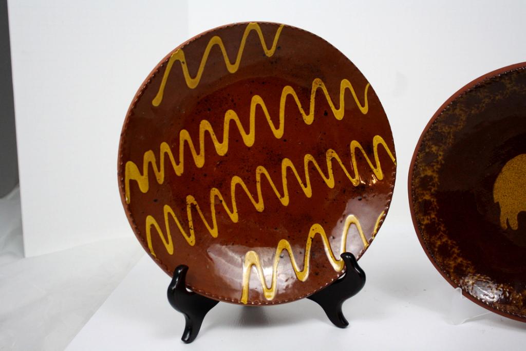 Two Brown Earthenware Plates (1 of 7)