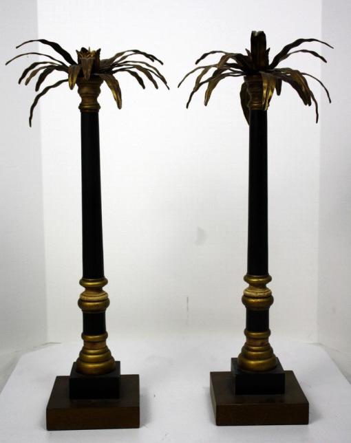 A Pair of Palm Tree Pricket Candlesticks (1 of 6)