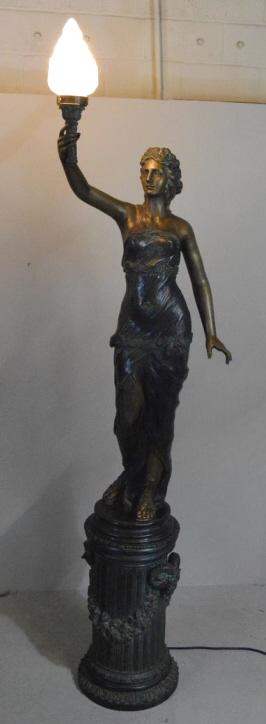 Life Size Lighted Statue of Woman with Torch (1 of 13)