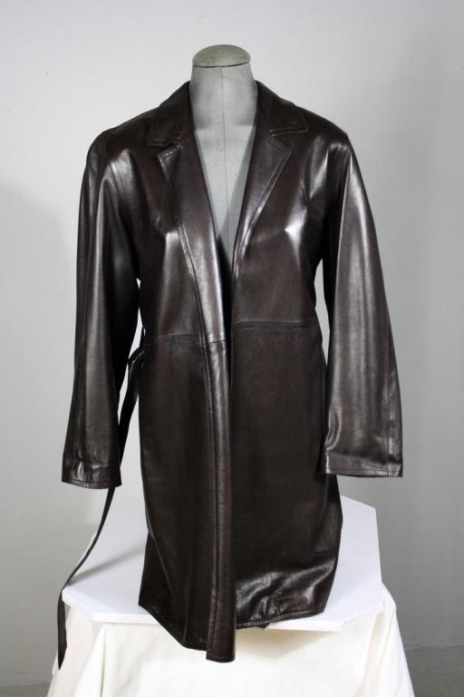 Donna Karan Signature Vintage Leather Trench Coat. (1 of 7)