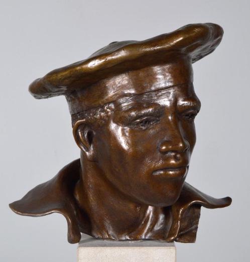 Ed Hamilton (American, B. 1947): Sailor, Spirit of Freedom, 2001, 1/25 Bronze Study of Civil War Sailor from Spirit of Freedom Memorial, Washington, DC, 1998. Bronze on limestone pedestal Signed, dated underneath and editioned (1/25)