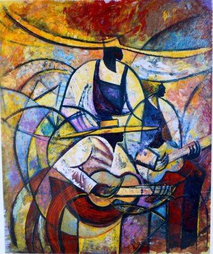 TWIN (Jerry & Terry Lynn) (American, B. 1975): Tres Senores Serigraph Signed lower right , Edition 1/360 on lower left Image: 36 x 29 in, ; Frame: 55 x 43 in. Matted and glazed in a black wood frame Condition: No apparent flaws Property of Anthony