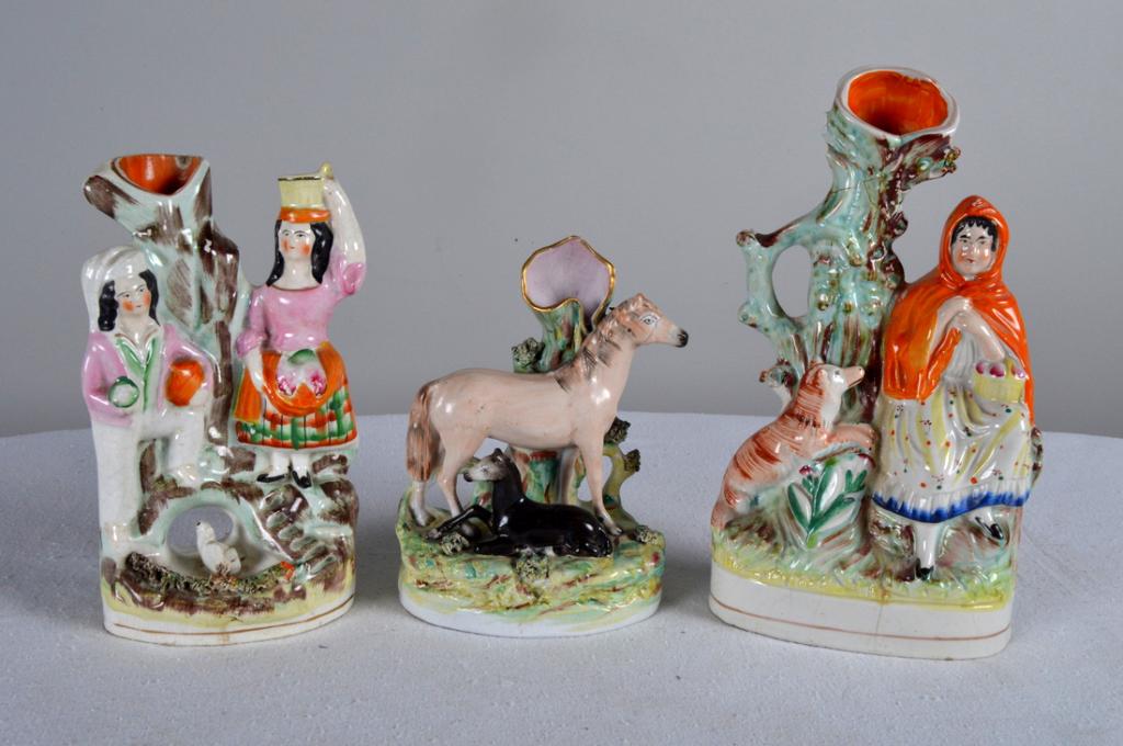 Three Staffordshire Spill Vases (1 of 7)