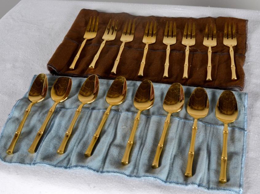 Set of Gold Plate Flatware (1 of 5)