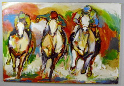 Jeaneen Barnhart, Untitled (Three Derby Horses)
