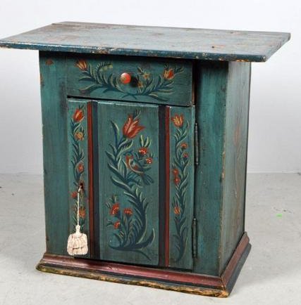 Nordic Polychrome Decorated Cabinet (1 of 14)