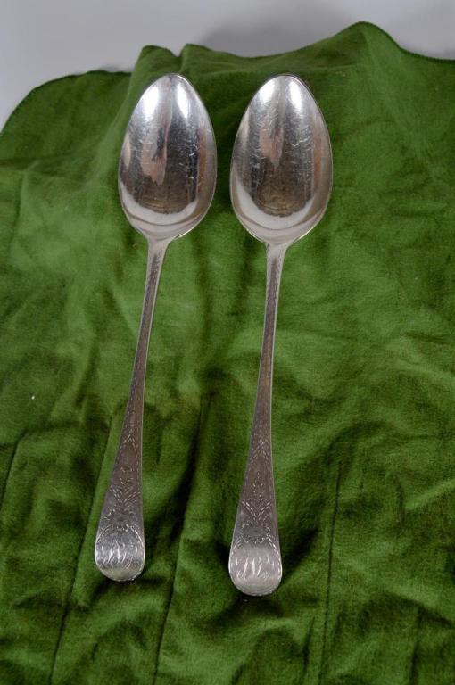Two Hester Bateman Sterling Silver Serving Spoons (1 of 4)
