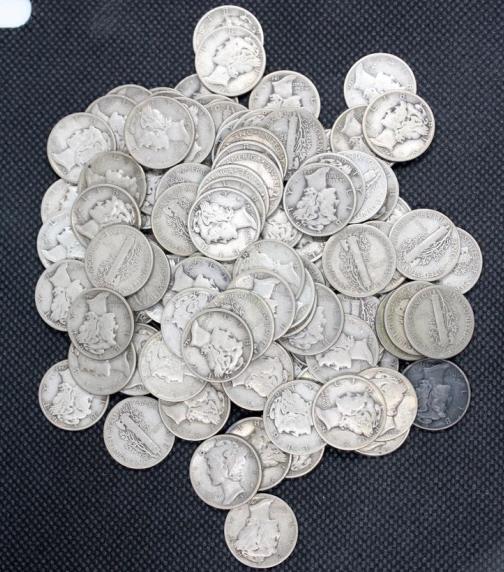 103 Silver Mercury Dimes Between 1940-1945 (1 of 2)